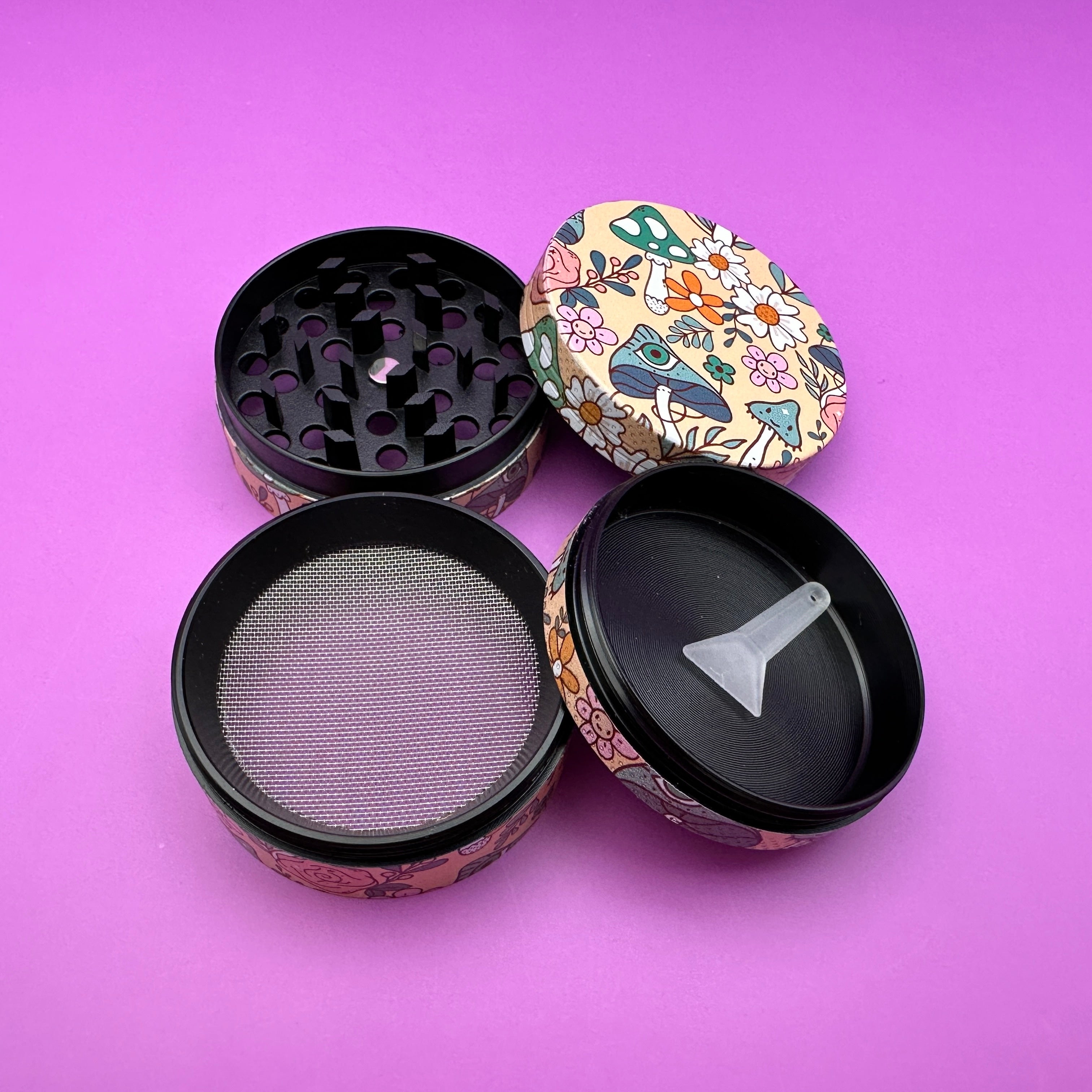 grinder flowers mushroom