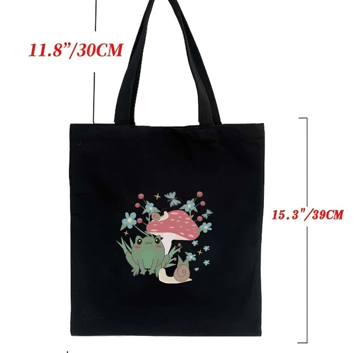 Frog Mushroom Pattern Shopper Bag High Dreams