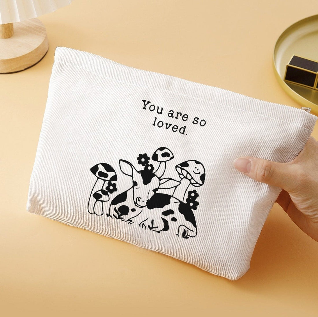 Zipper Makeup Bag "Mushroom Cow" High Dreams