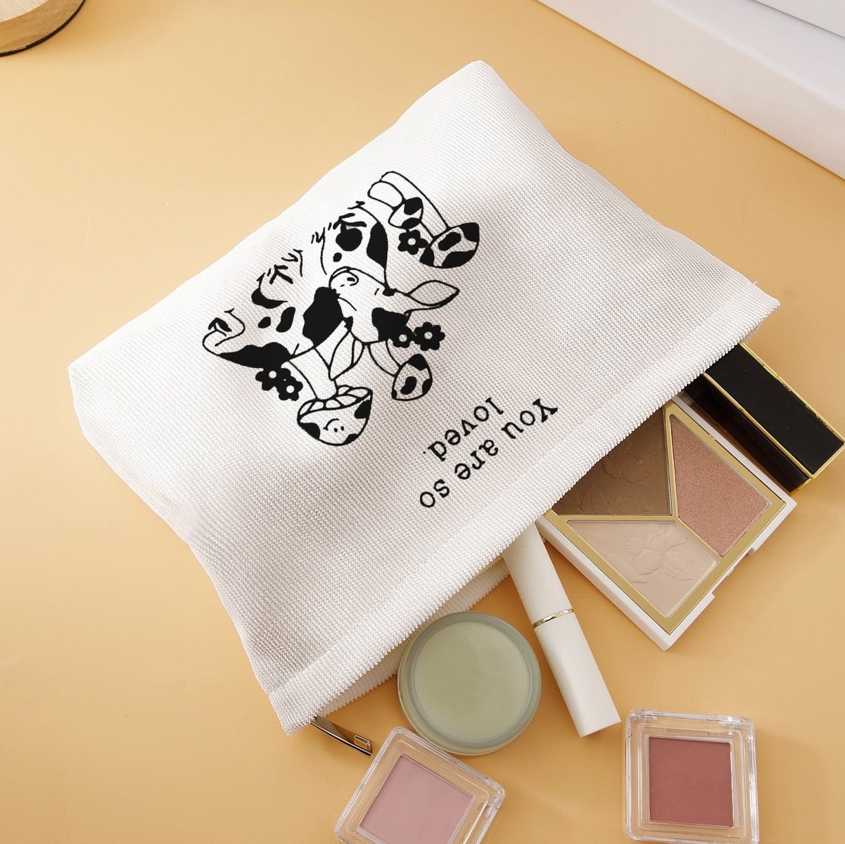 Zipper Makeup Bag "Mushroom Cow" High Dreams