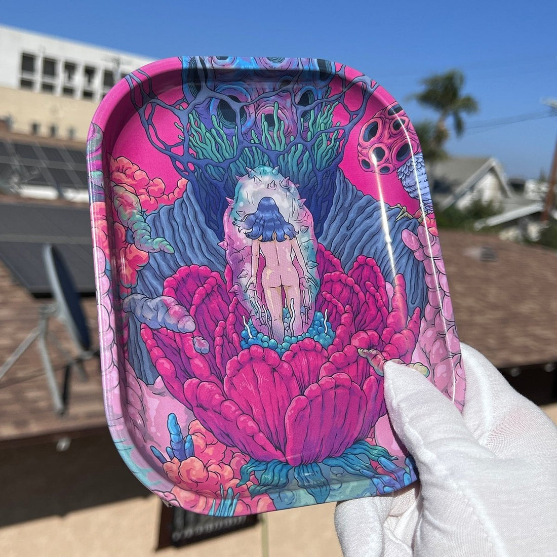 psychedelic rolling tray