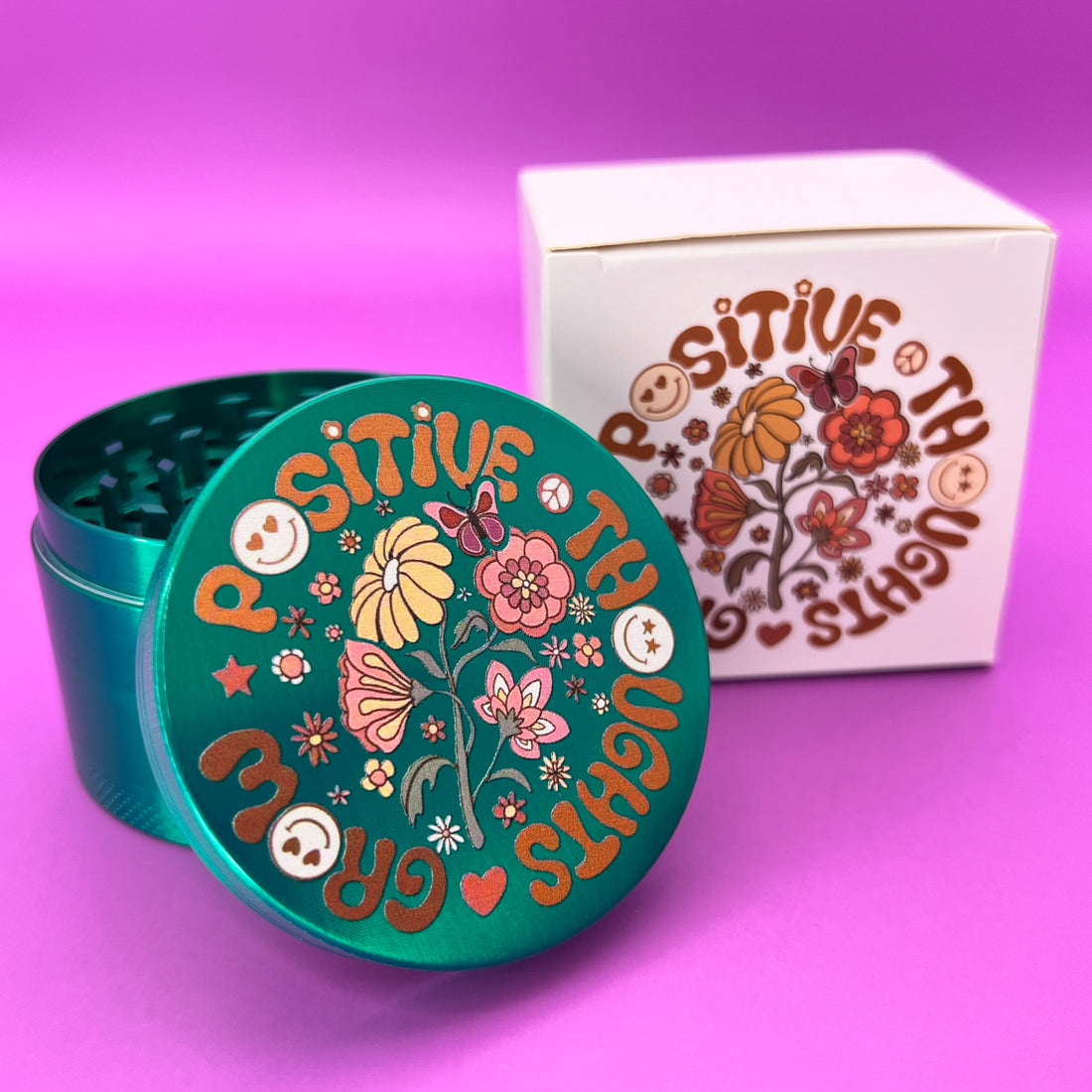 hippie flowers grinder