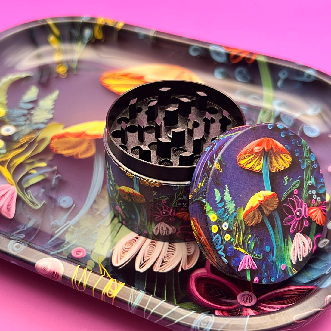 mushroom grinder tray