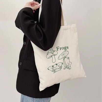 Frog Mushroom Pattern Shopper Bag High Dreams
