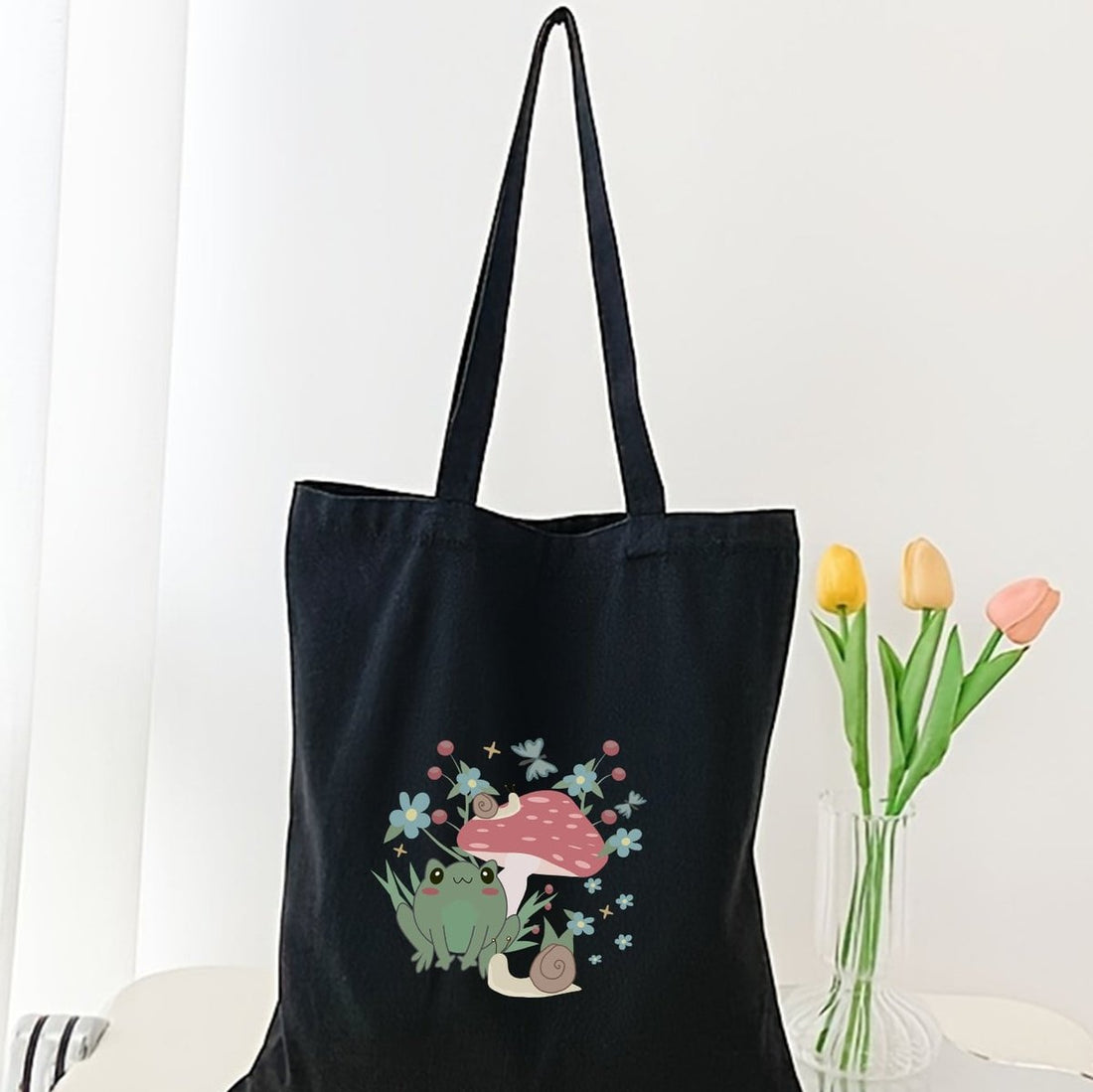 Frog Mushroom Pattern Shopper Bag High Dreams