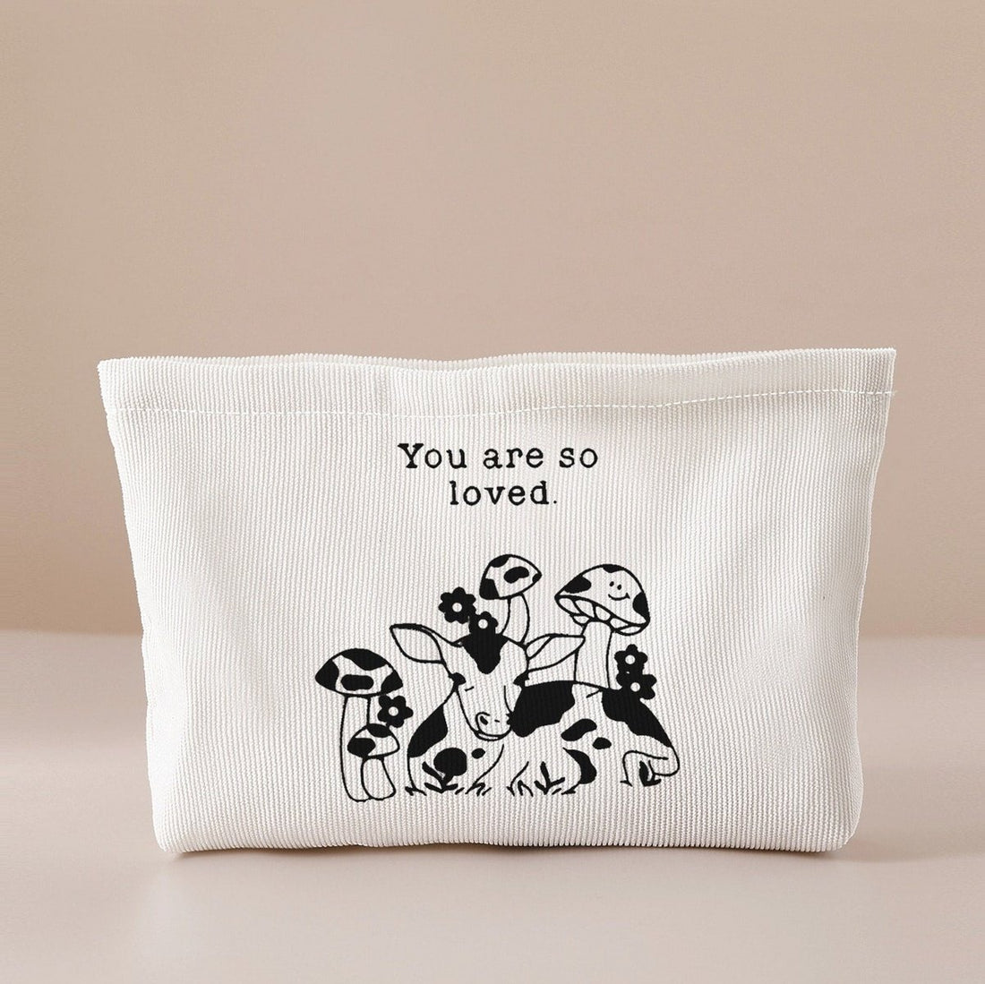 Zipper Makeup Bag "Mushroom Cow" High Dreams